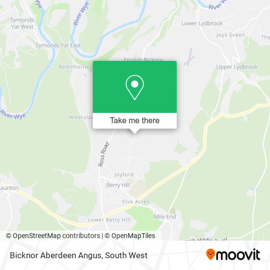 Bicknor Aberdeen Angus map