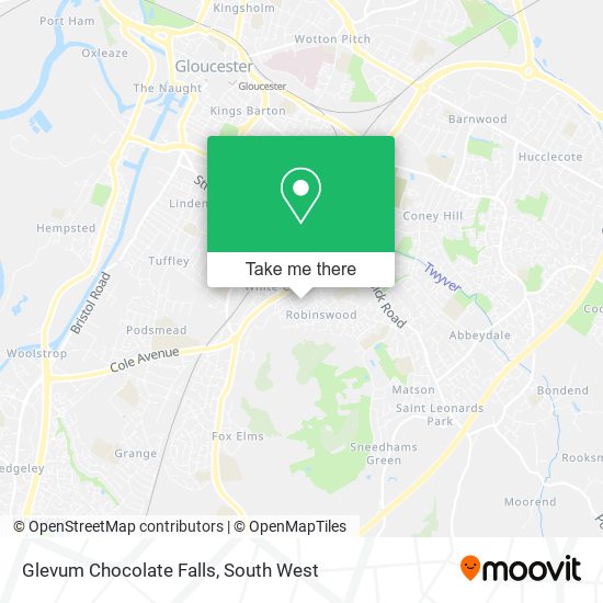 Glevum Chocolate Falls map