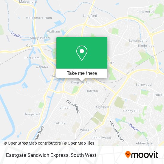 Eastgate Sandwich Express map