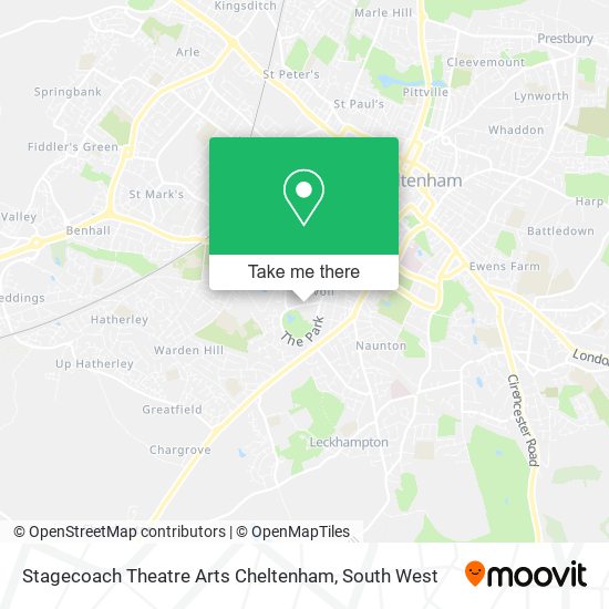 Stagecoach Theatre Arts Cheltenham map