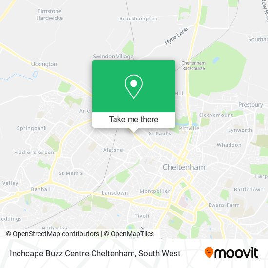 Inchcape Buzz Centre Cheltenham map