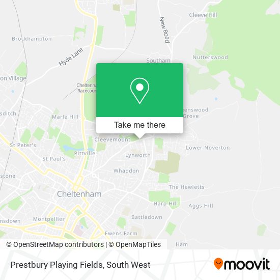 Prestbury Playing Fields map