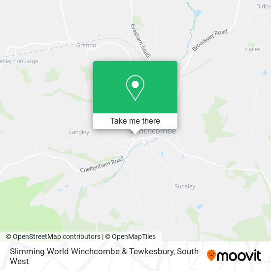 Slimming World Winchcombe & Tewkesbury map
