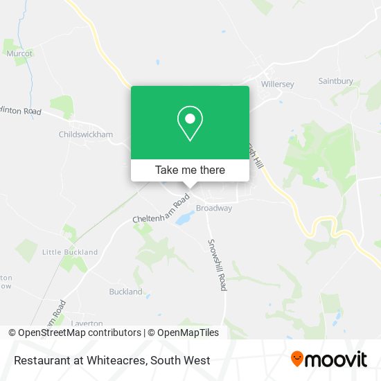 Restaurant at Whiteacres map