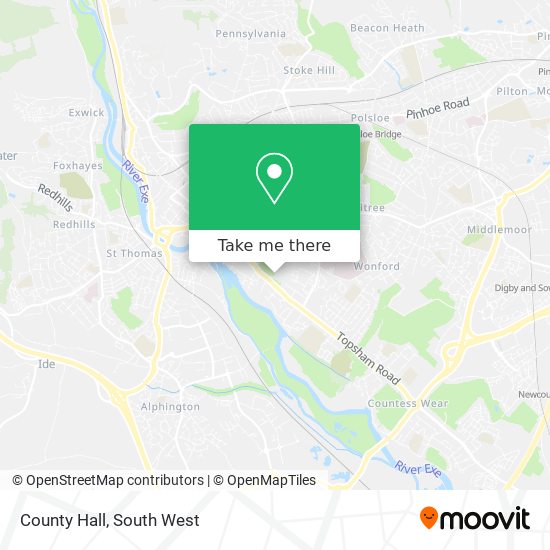 County Hall map