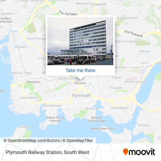 How to get to Plymouth Railway Station by bus or train?