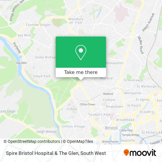 Spire Bristol Hospital & The Glen map