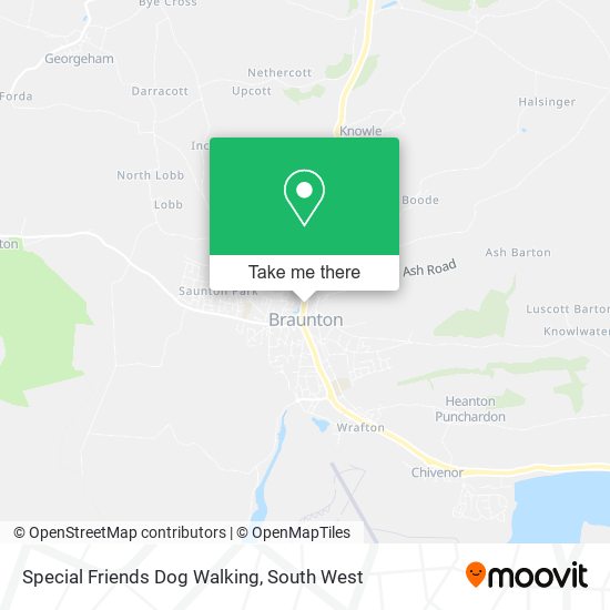 Special Friends Dog Walking map
