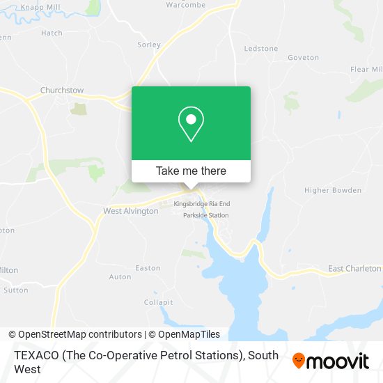 TEXACO (The Co-Operative Petrol Stations) map