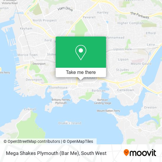 Mega Shakes Plymouth (Bar Me) map
