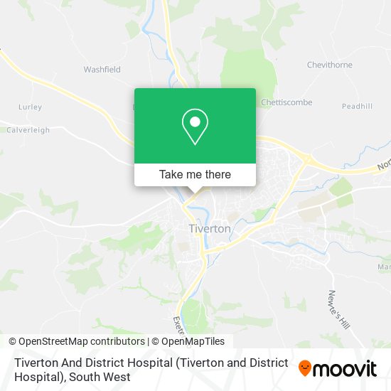 Tiverton And District Hospital map