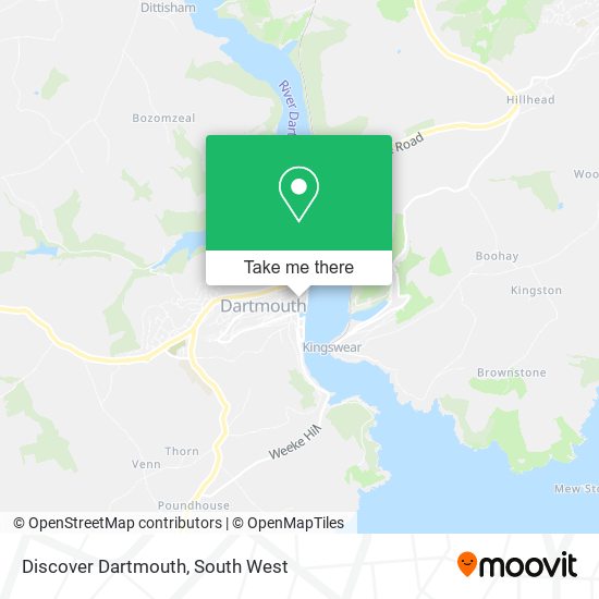 Discover Dartmouth map