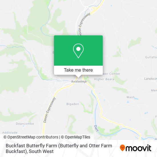 Buckfast Butterfly Farm (Butterfly and Otter Farm Buckfast) map
