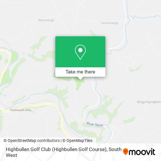 Highbullen Golf Club (Highbullen Golf Course) map
