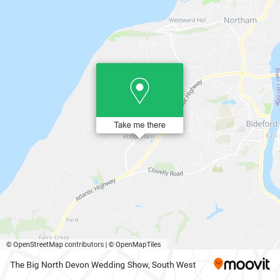 The Big North Devon Wedding Show map