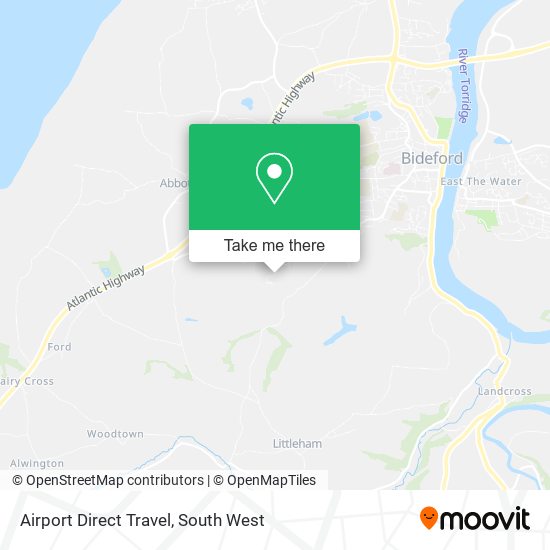 Airport Direct Travel map