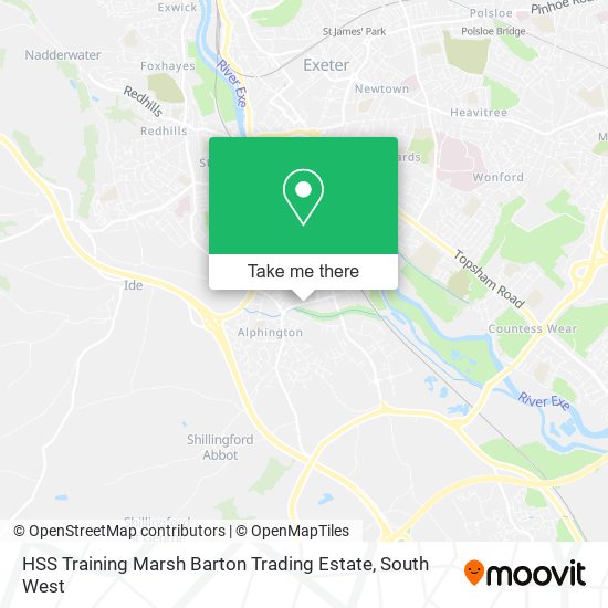 HSS Training Marsh Barton Trading Estate map