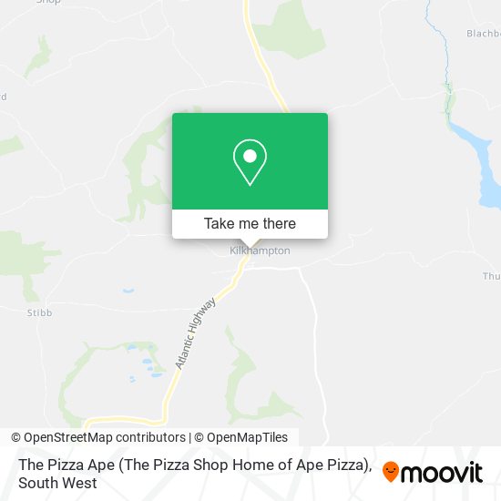 The Pizza Ape (The Pizza Shop Home of Ape Pizza) map