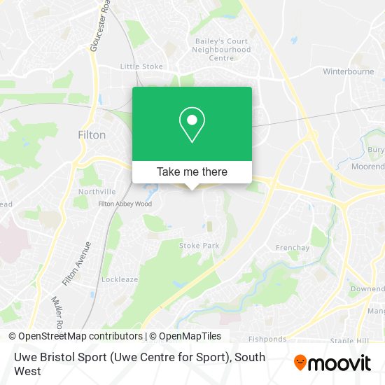 Uwe Bristol Sport (Uwe Centre for Sport) map