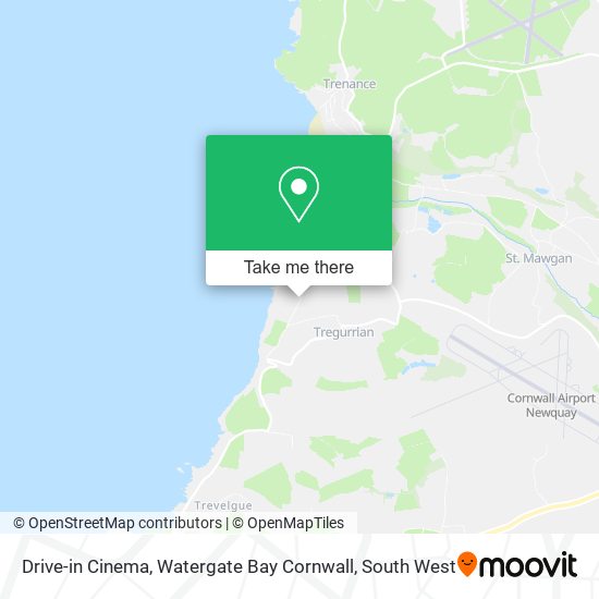 Drive-in Cinema, Watergate Bay Cornwall map