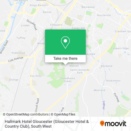 Hallmark Hotel Gloucester (Gloucester Hotel & Country Club) map