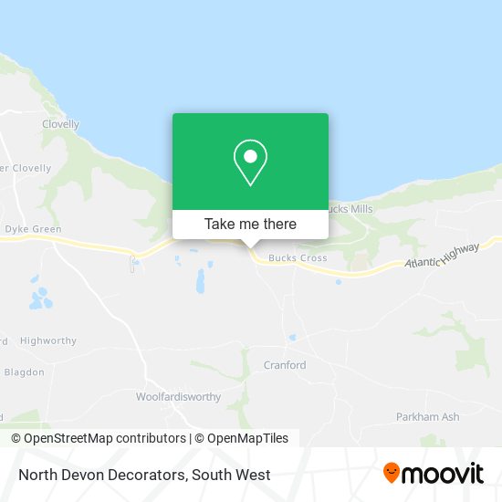 North Devon Decorators map