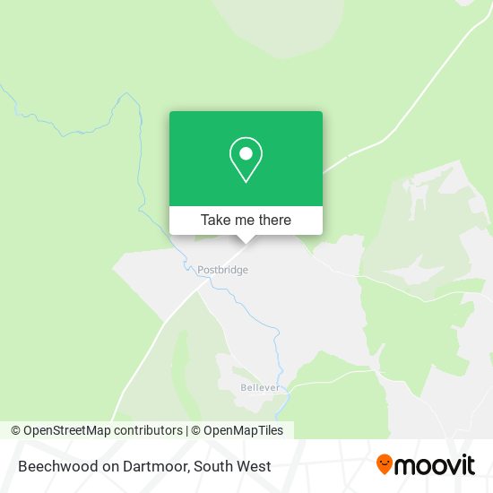 Beechwood on Dartmoor map