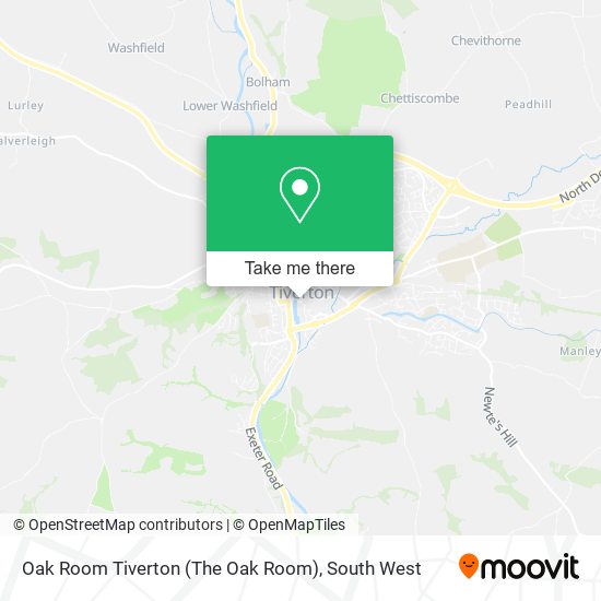 Oak Room Tiverton (The Oak Room) map