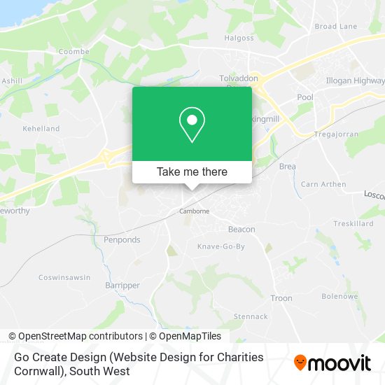 Go Create Design (Website Design for Charities Cornwall) map