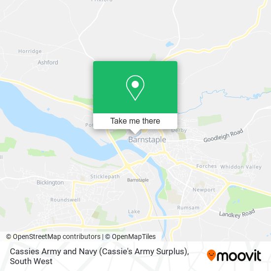 Cassies Army and Navy (Cassie's Army Surplus) map
