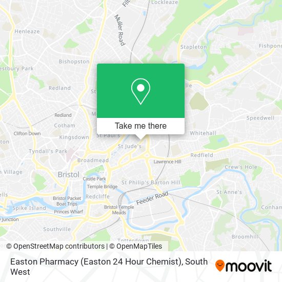 Easton Pharmacy (Easton 24 Hour Chemist) map