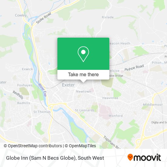 Globe Inn (Sam N Becs Globe) map