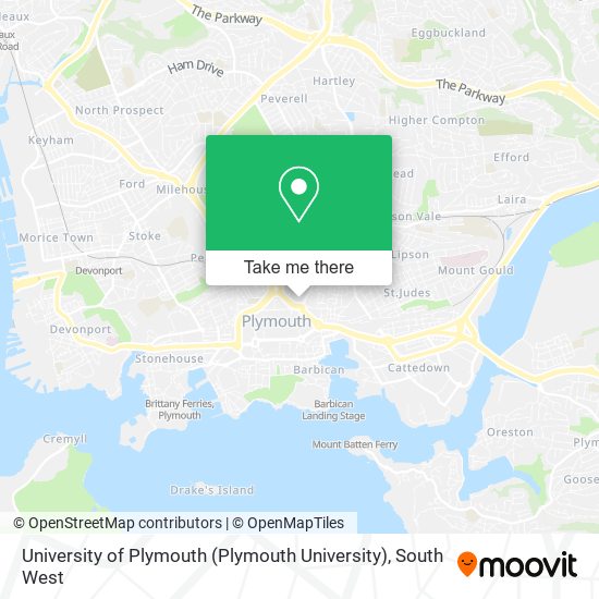 University of Plymouth (Plymouth University) map