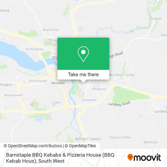 Barnstaple BBQ Kebabs & Pizzeria House (BBQ Kebab Hous) map