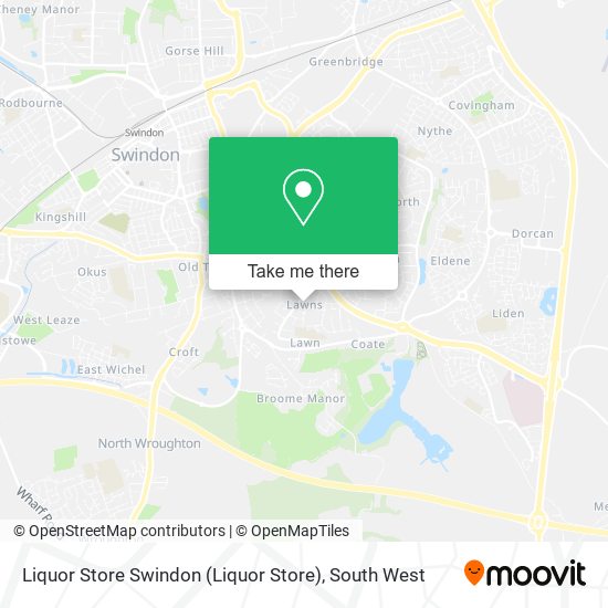 Liquor Store Swindon map