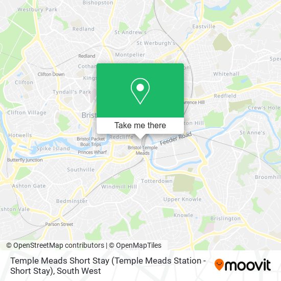 Temple Meads Short Stay map