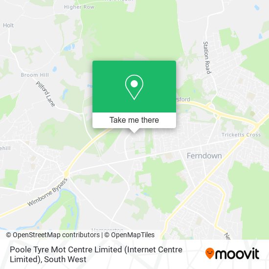 Poole Tyre Mot Centre Limited (Internet Centre Limited) map