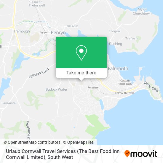 Urlaub Cornwall Travel Services (The Best Food Inn Cornwall Limited) map