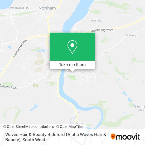 Waves Hair & Beauty Bideford map