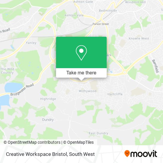 Creative Workspace Bristol map