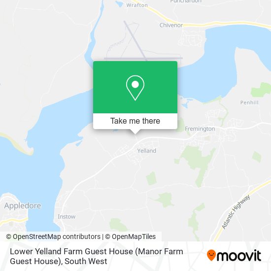 Lower Yelland Farm Guest House (Manor Farm Guest House) map