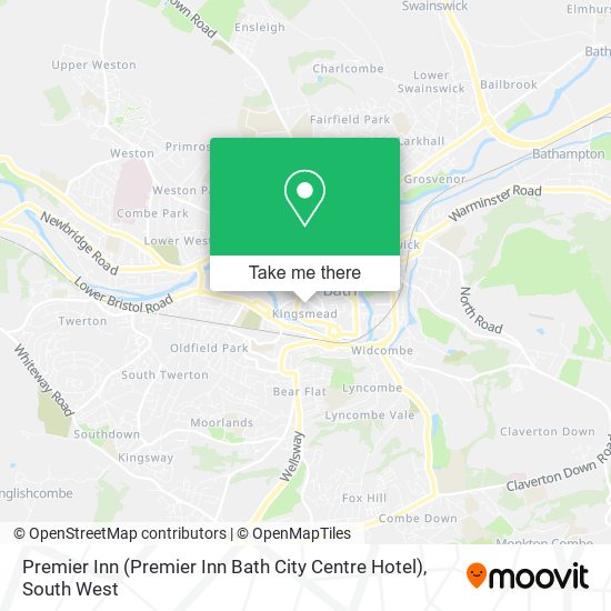 Premier Inn (Premier Inn Bath City Centre Hotel) map