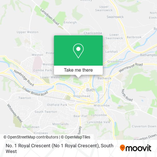 No. 1 Royal Crescent map