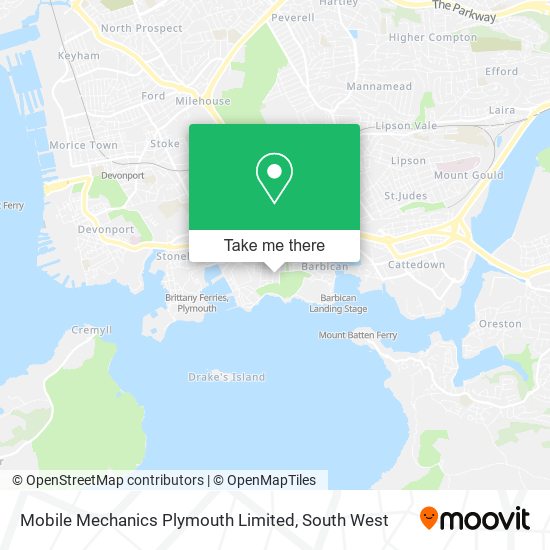 Mobile Mechanics Plymouth Limited map