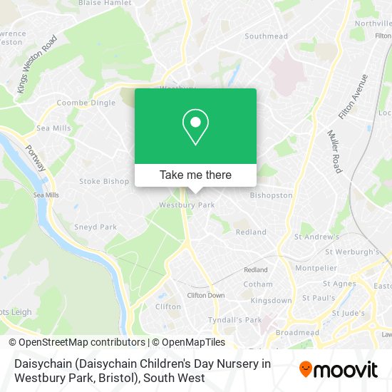 Daisychain (Daisychain Children's Day Nursery in Westbury Park, Bristol) map