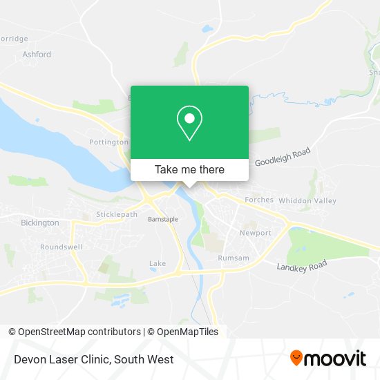 Devon Laser Clinic map