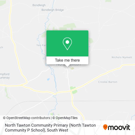 North Tawton Community Primary (North Tawton Community P School) map