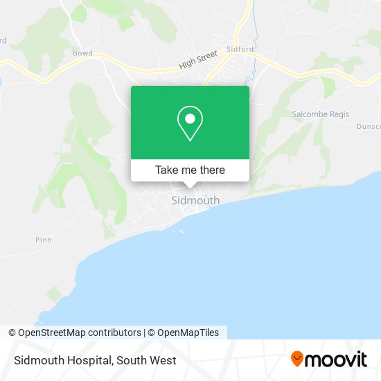 Sidmouth Hospital map