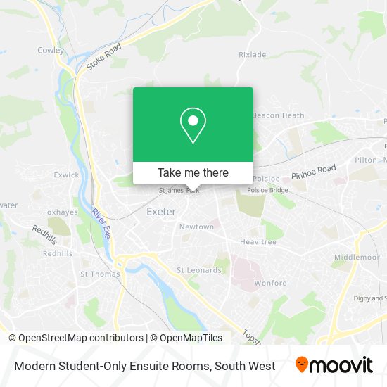 Modern Student-Only Ensuite Rooms map