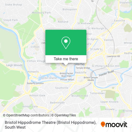 Bristol Hippodrome Theatre map